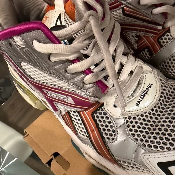 Balenciaga Pink and Orange Sneakers